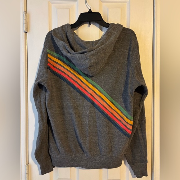 Aviator Nation 5 Stripe Hoodie - Diagonal Stripe! - Picture 3 of 9